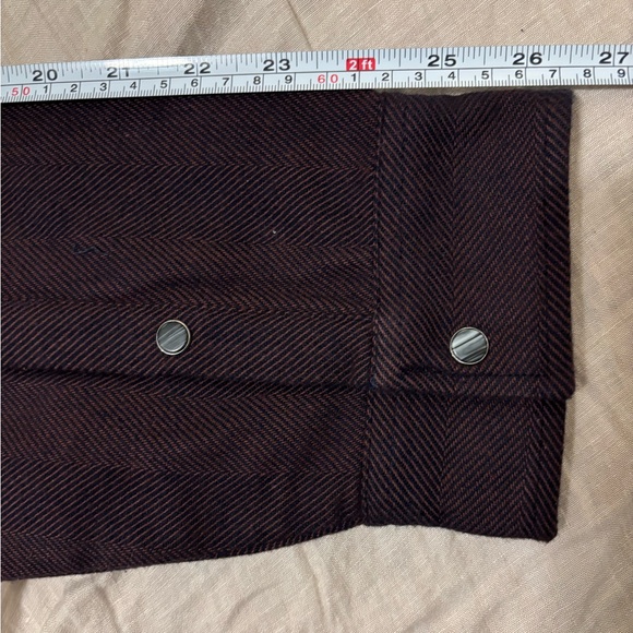$498 NWT John Varvatos Jameson Shirt Jacket 52 Merlot 100% Cotton Woven Full Zip - Picture 11 of 12